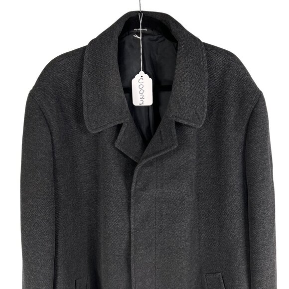 Gianfranco Ruffini Italy Mens 44 Cashmere Charcoal Gray Coat Soft Quiet Luxury - Picture 15 of 15